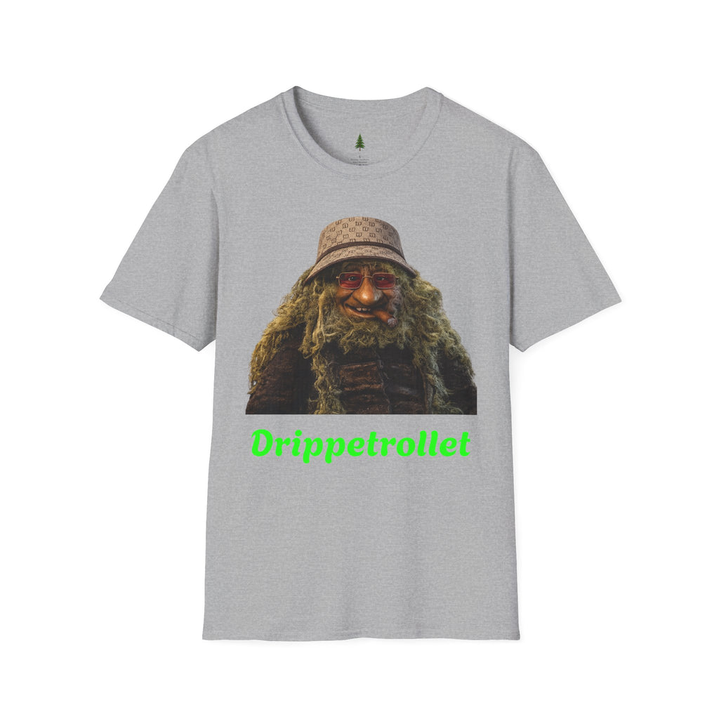 Drippetrollet Graphic T-Shirt — Funny Mossy Guy Design
