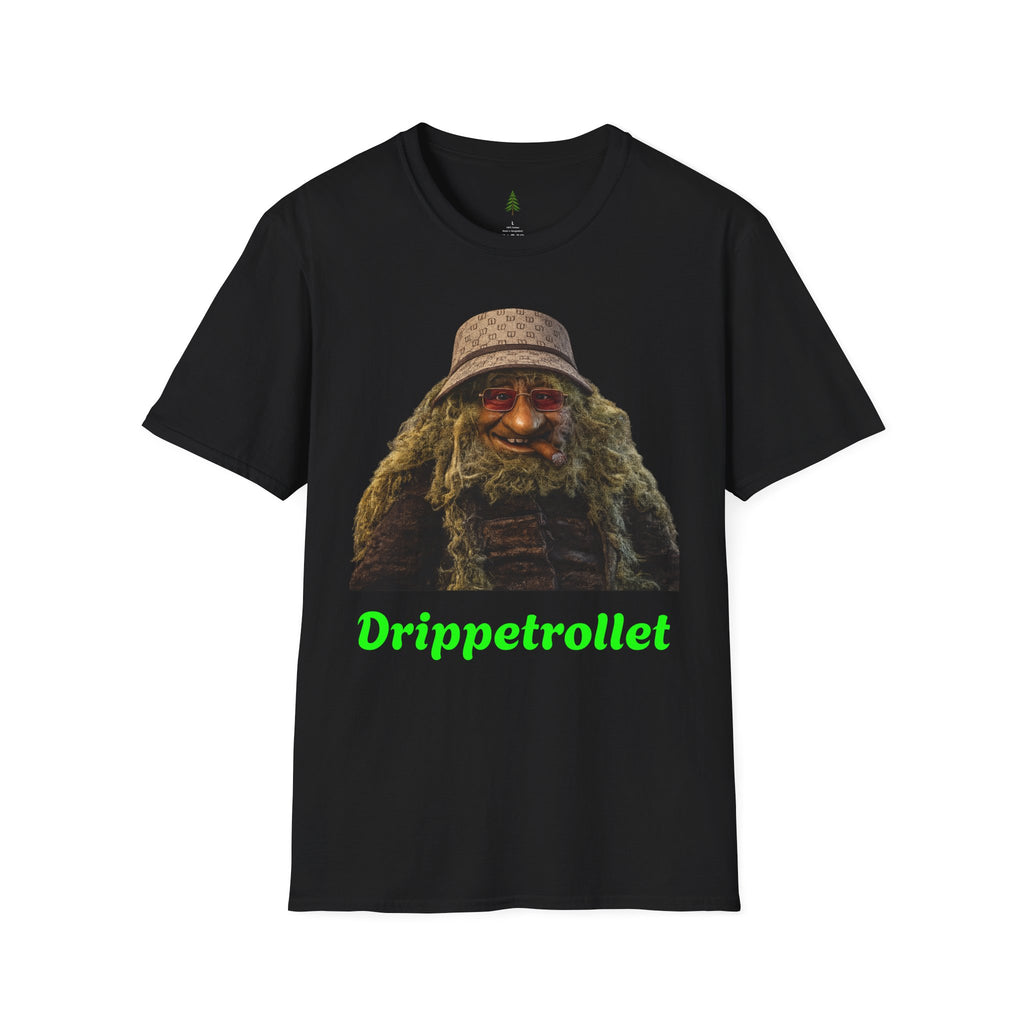 Drippetrollet Graphic T-Shirt — Funny Mossy Guy Design