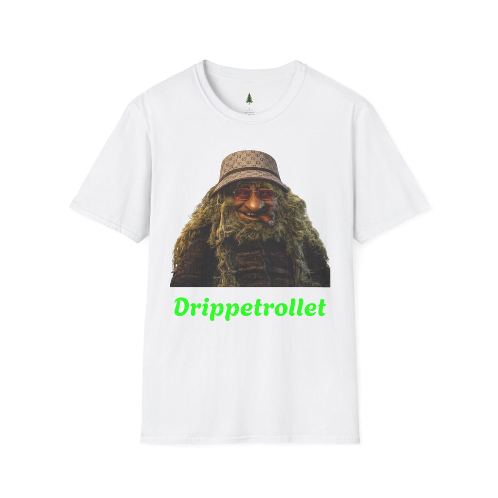 Drippetrollet Graphic T-Shirt — Funny Mossy Guy Design
