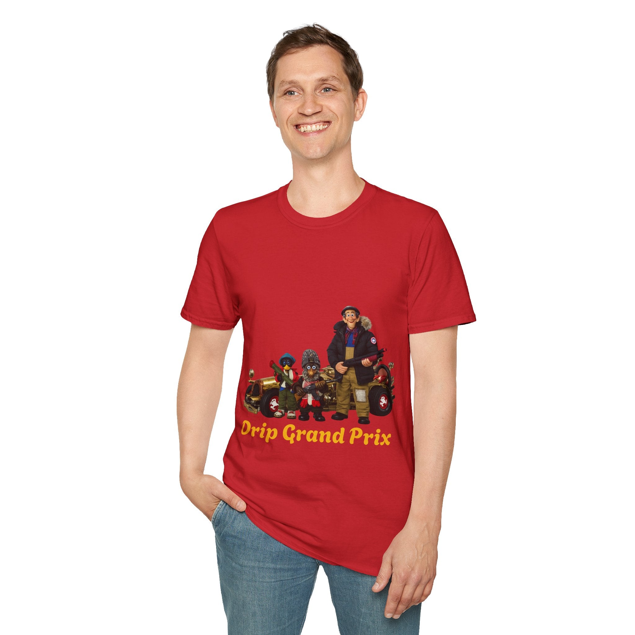 Drip Grand Prix T-Shirt — Retro Racing Crew Graphic Tee