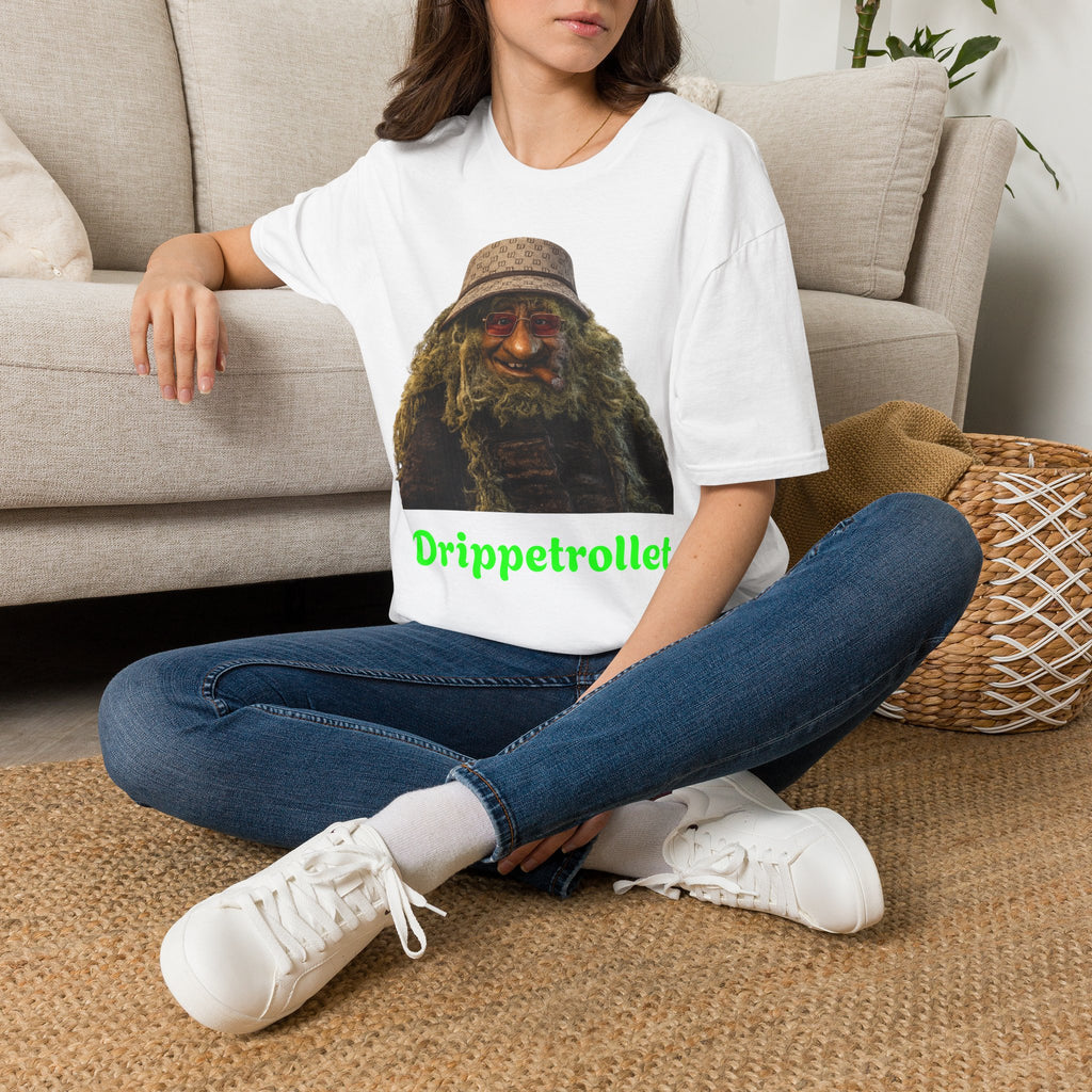 Drippetrollet Graphic T-Shirt — Funny Mossy Guy Design