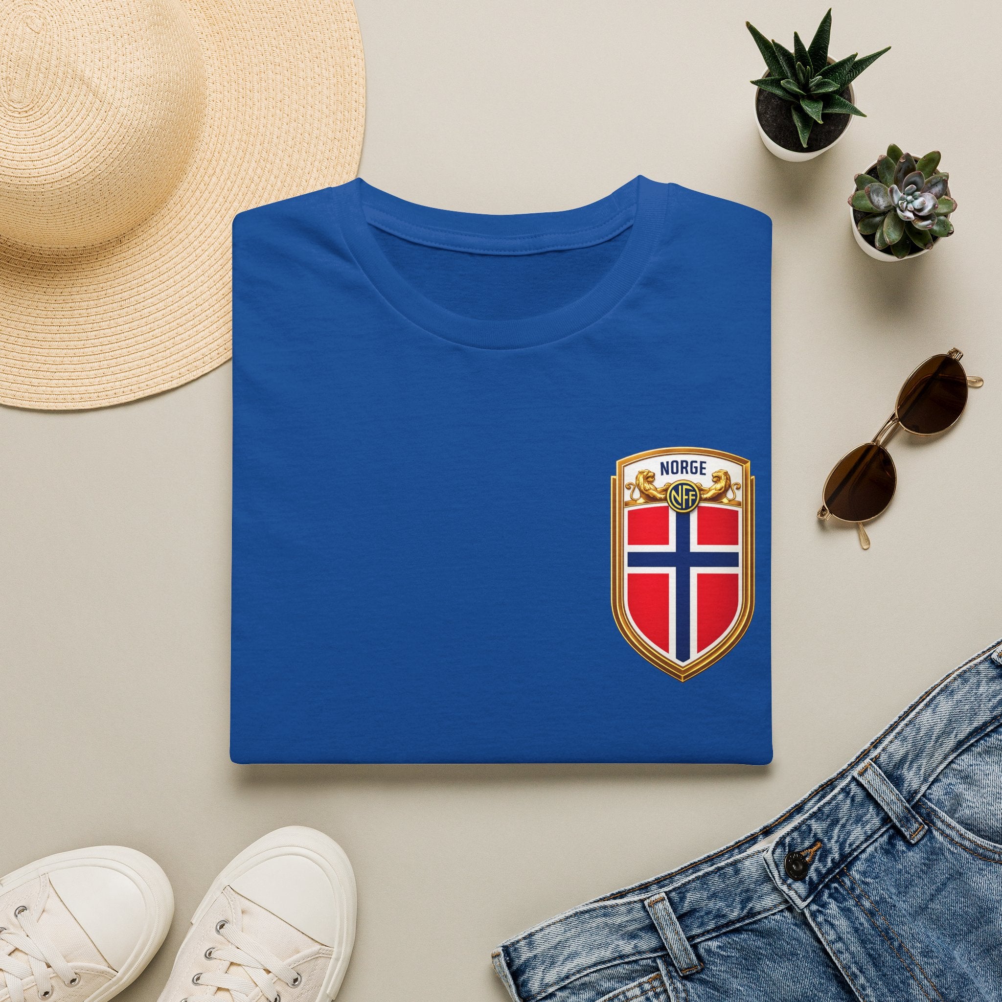 Norway Shield T-Shirt — Norge Flag Crest Chest Logo Tee