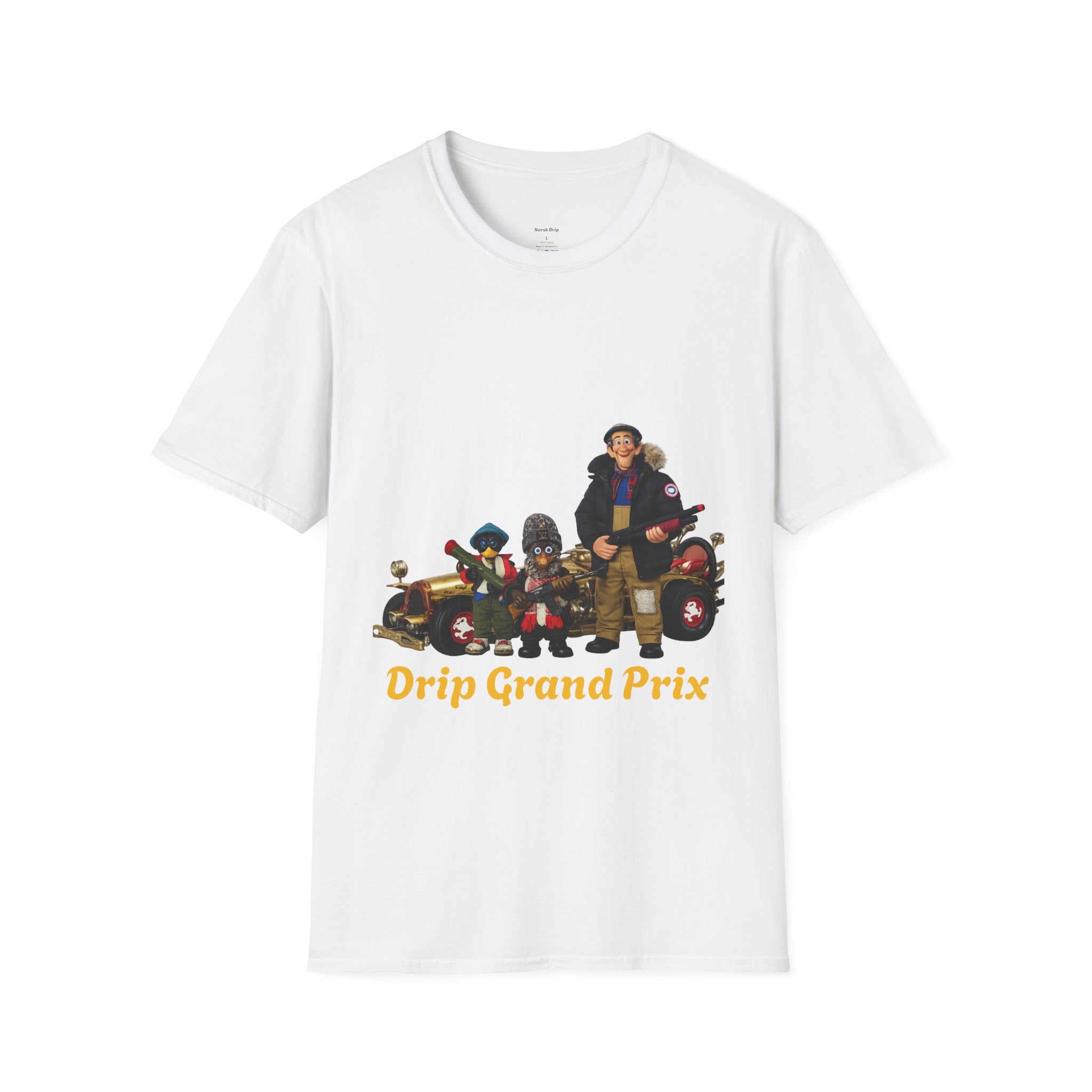 Drip Grand Prix T-Shirt — Retro Racing Crew Graphic Tee