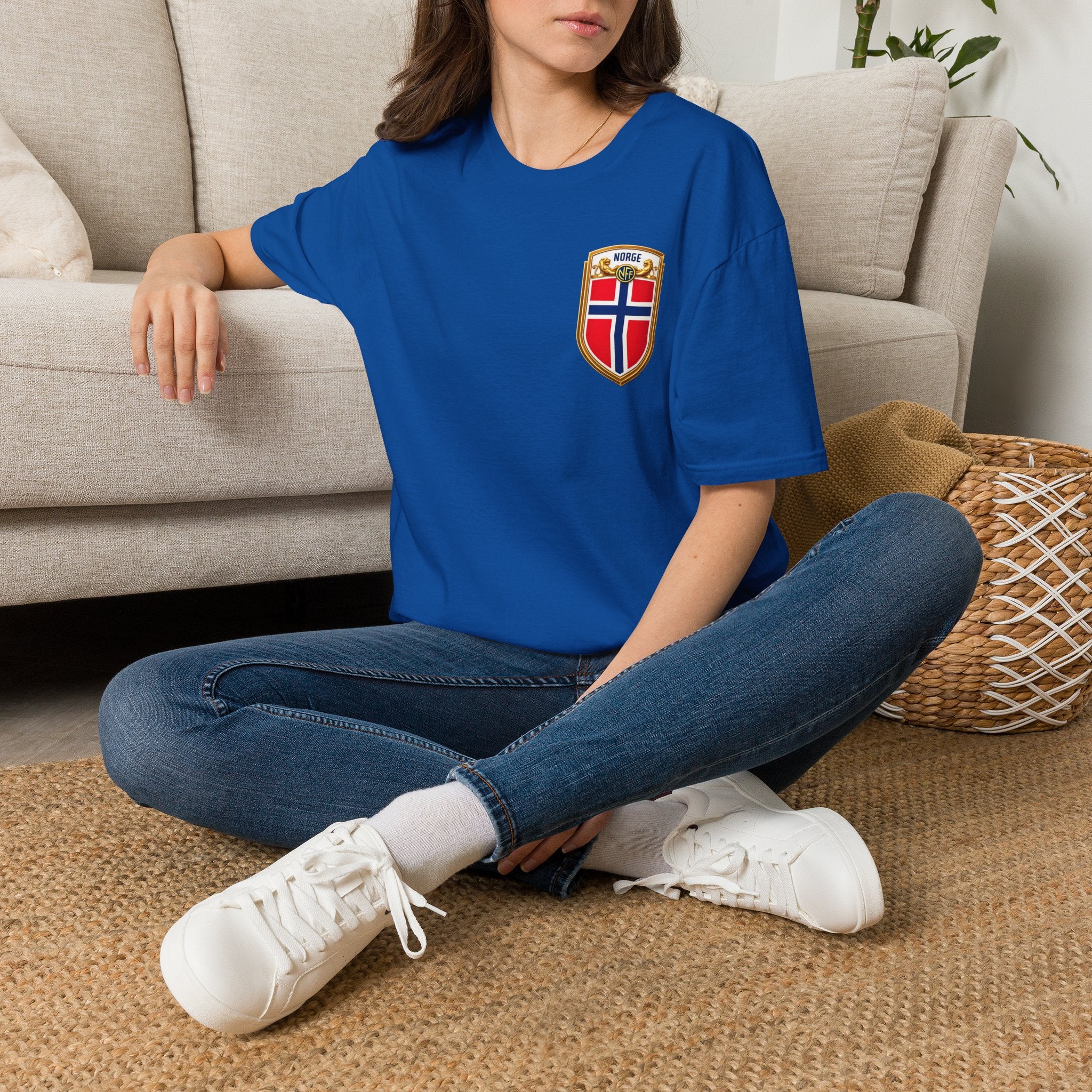 Norway Shield T-Shirt — Norge Flag Crest Chest Logo Tee